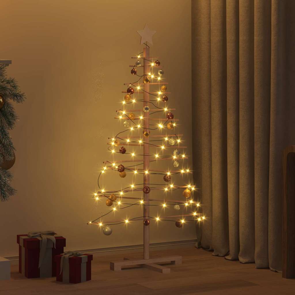 vidaXL Wooden Christmas Tree Brown 125 cm Bamboo