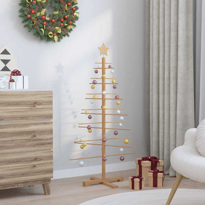 vidaXL Wooden Christmas Tree Brown 125 cm Bamboo