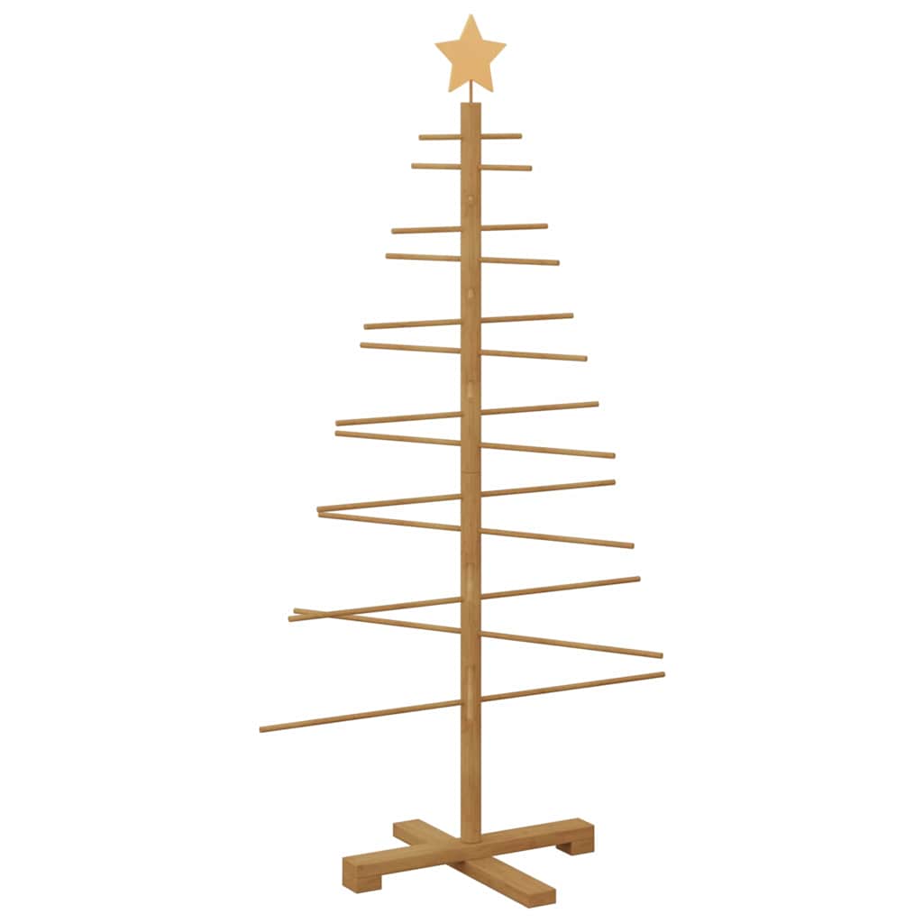 vidaXL Wooden Christmas Tree Brown 125 cm Bamboo
