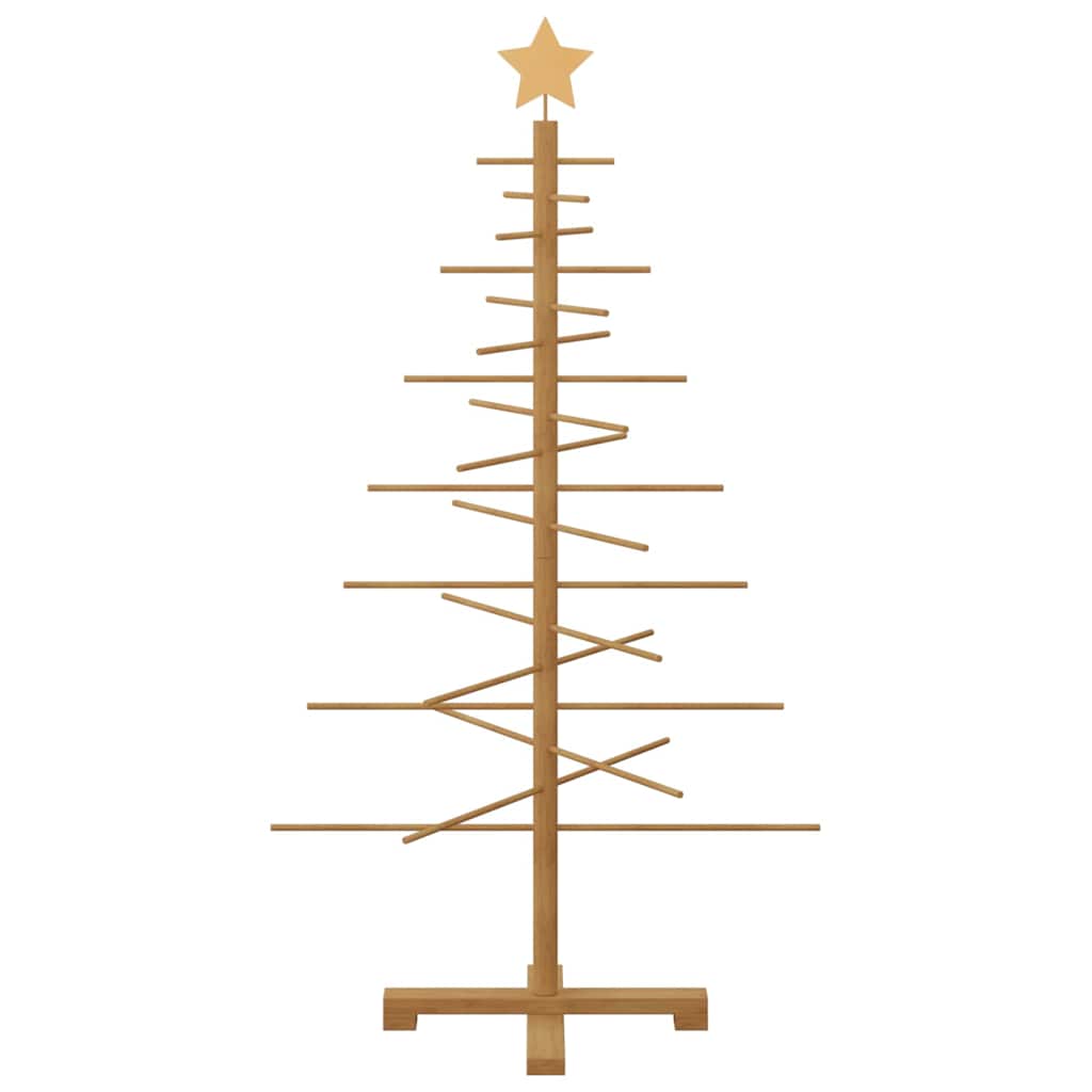 vidaXL Wooden Christmas Tree Brown 125 cm Bamboo