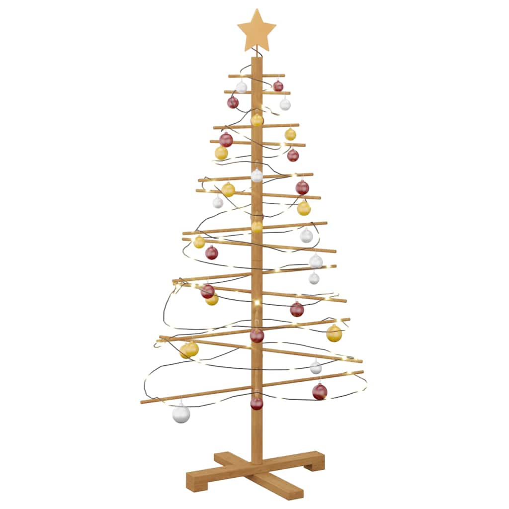 vidaXL Wooden Christmas Tree Brown 125 cm Bamboo