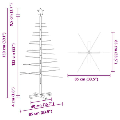 vidaXL Wooden Christmas Tree Brown 150 cm Bamboo