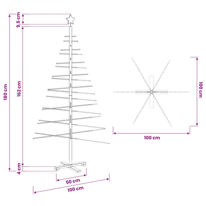vidaXL Wooden Christmas Tree Brown 180 cm Bamboo