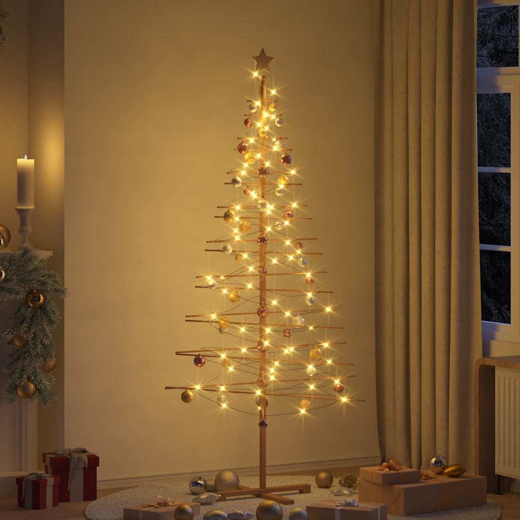 vidaXL Wooden Christmas Tree Brown 210 cm Bamboo