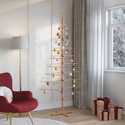 vidaXL Wooden Christmas Tree Brown 210 cm Bamboo