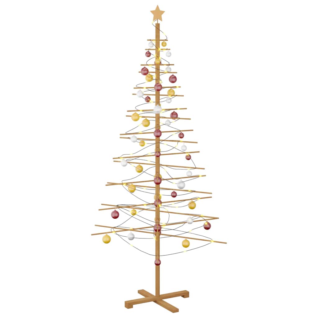 vidaXL Wooden Christmas Tree Brown 210 cm Bamboo