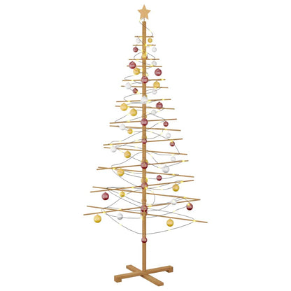 vidaXL Wooden Christmas Tree Brown 210 cm Bamboo