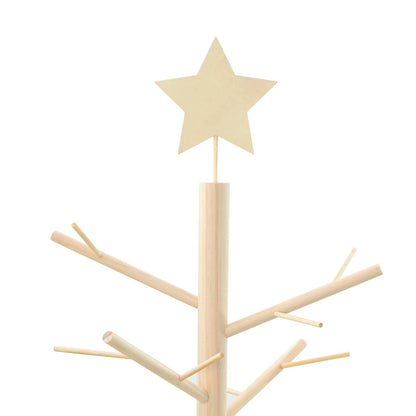 vidaXL Wooden Christmas Tree with Stand Natural 75 cm Solid pine wood