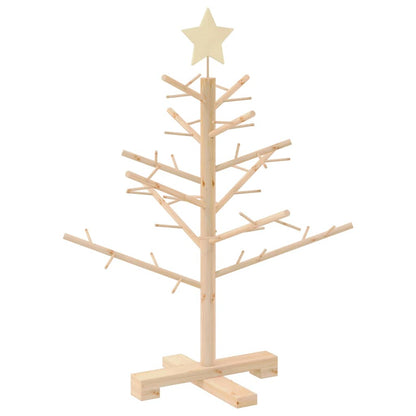 vidaXL Wooden Christmas Tree with Stand Natural 75 cm Solid pine wood