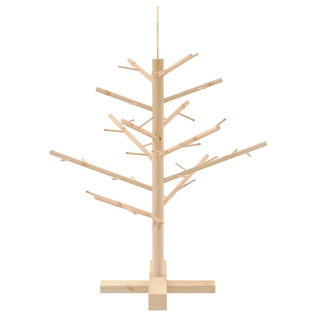 vidaXL Wooden Christmas Tree with Stand Natural 75 cm Solid pine wood