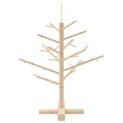 vidaXL Wooden Christmas Tree with Stand Natural 75 cm Solid pine wood