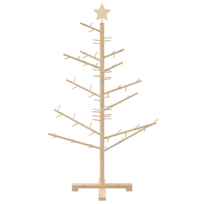 vidaXL Wooden Christmas Tree with Stand Natural 125 cm Solid pine wood