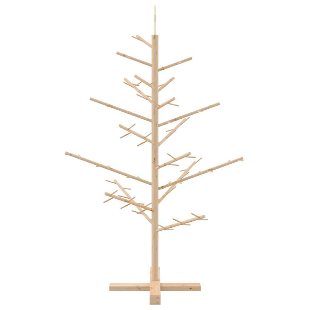 vidaXL Wooden Christmas Tree with Stand Natural 125 cm Solid pine wood