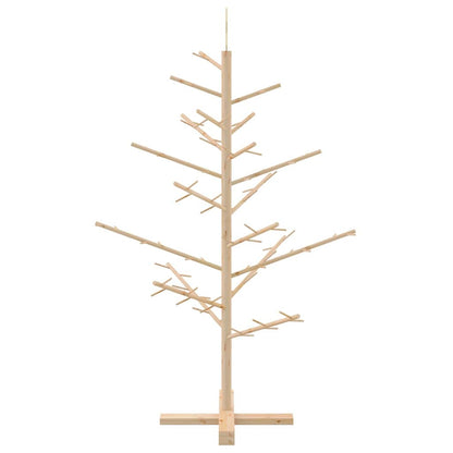 vidaXL Wooden Christmas Tree with Stand Natural 125 cm Solid pine wood