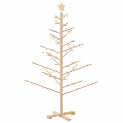 vidaXL Wooden Christmas Tree with Stand Natural 150 cm Solid pine wood