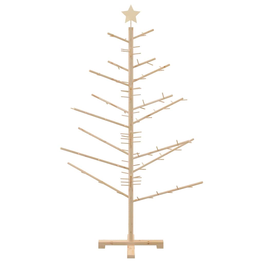 vidaXL Wooden Christmas Tree with Stand Natural 150 cm Solid pine wood