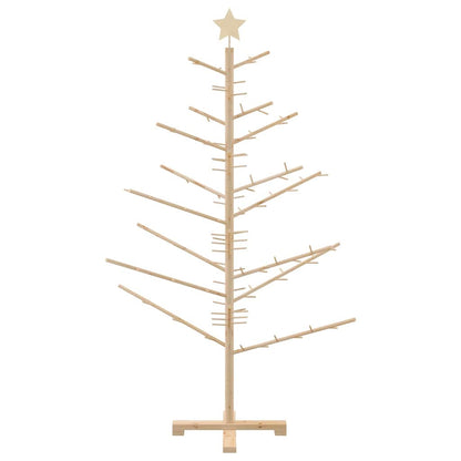 vidaXL Wooden Christmas Tree with Stand Natural 150 cm Solid pine wood