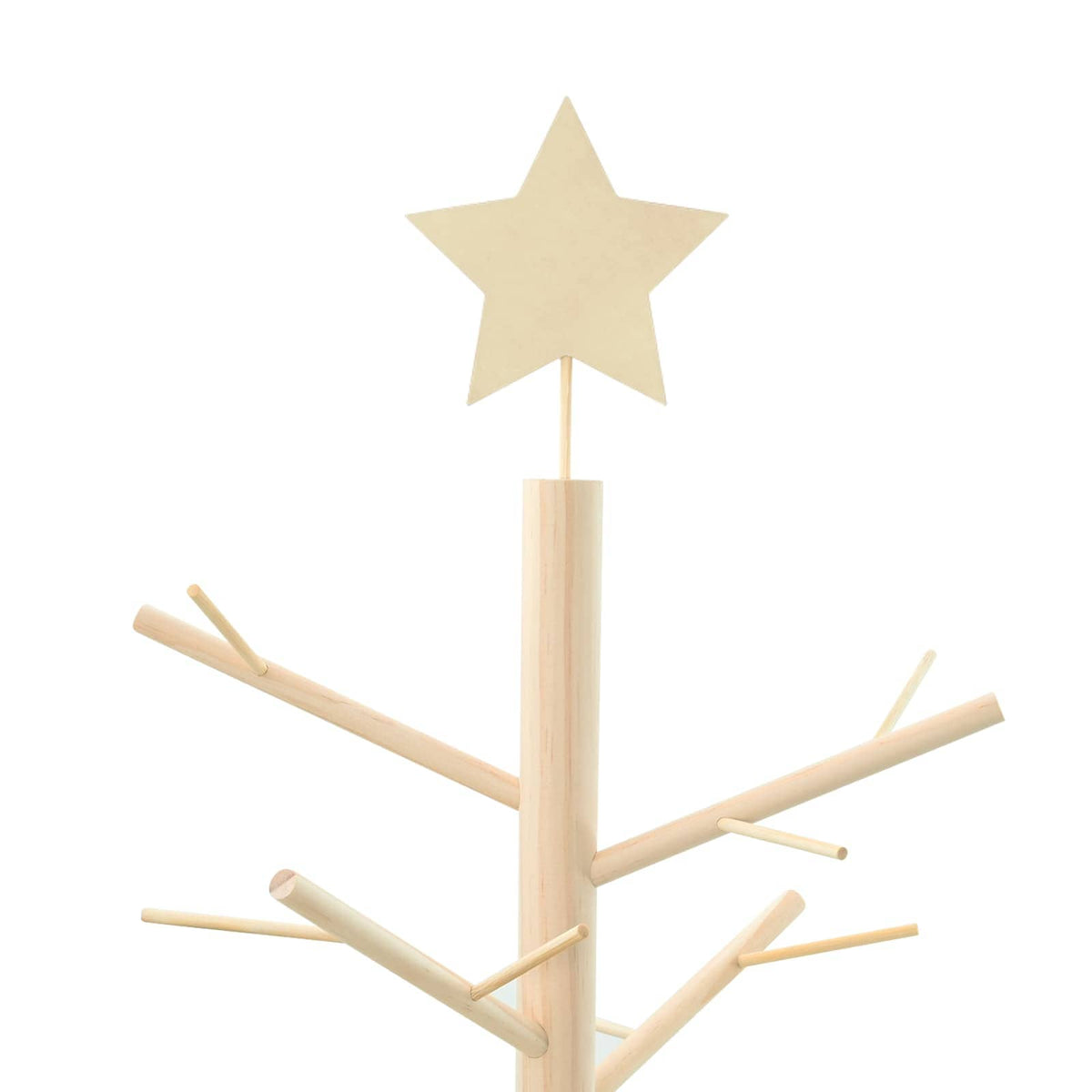 vidaXL Wooden Christmas Tree with Stand Natural 180 cm Solid pine wood