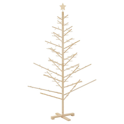 vidaXL Wooden Christmas Tree with Stand Natural 180 cm Solid pine wood