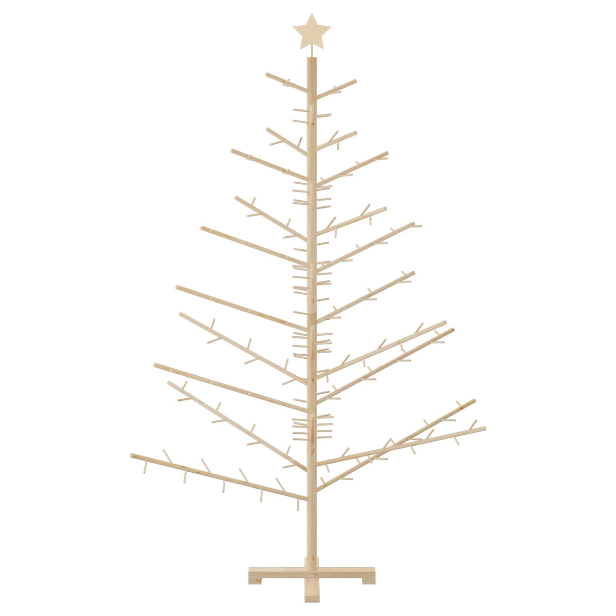 vidaXL Wooden Christmas Tree with Stand Natural 180 cm Solid pine wood
