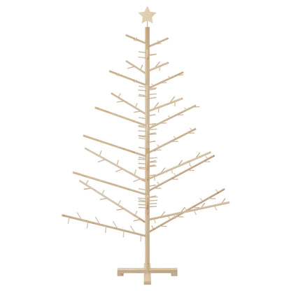 vidaXL Wooden Christmas Tree with Stand Natural 180 cm Solid pine wood