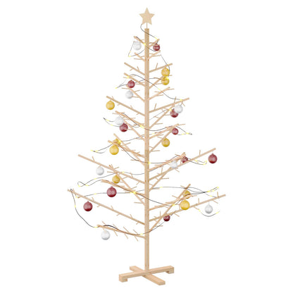 vidaXL Wooden Christmas Tree with Stand Natural 180 cm Solid pine wood
