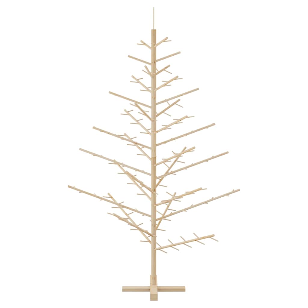 vidaXL Wooden Christmas Tree with Stand Natural 180 cm Solid pine wood
