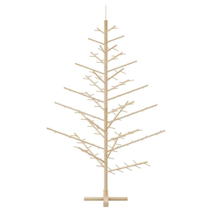 vidaXL Wooden Christmas Tree with Stand Natural 180 cm Solid pine wood