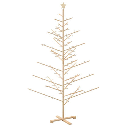 vidaXL Wooden Christmas Tree with Stand Natural 210 cm Solid pine wood