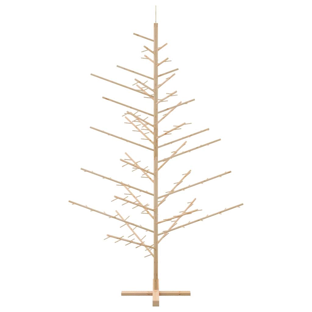 vidaXL Wooden Christmas Tree with Stand Natural 210 cm Solid pine wood