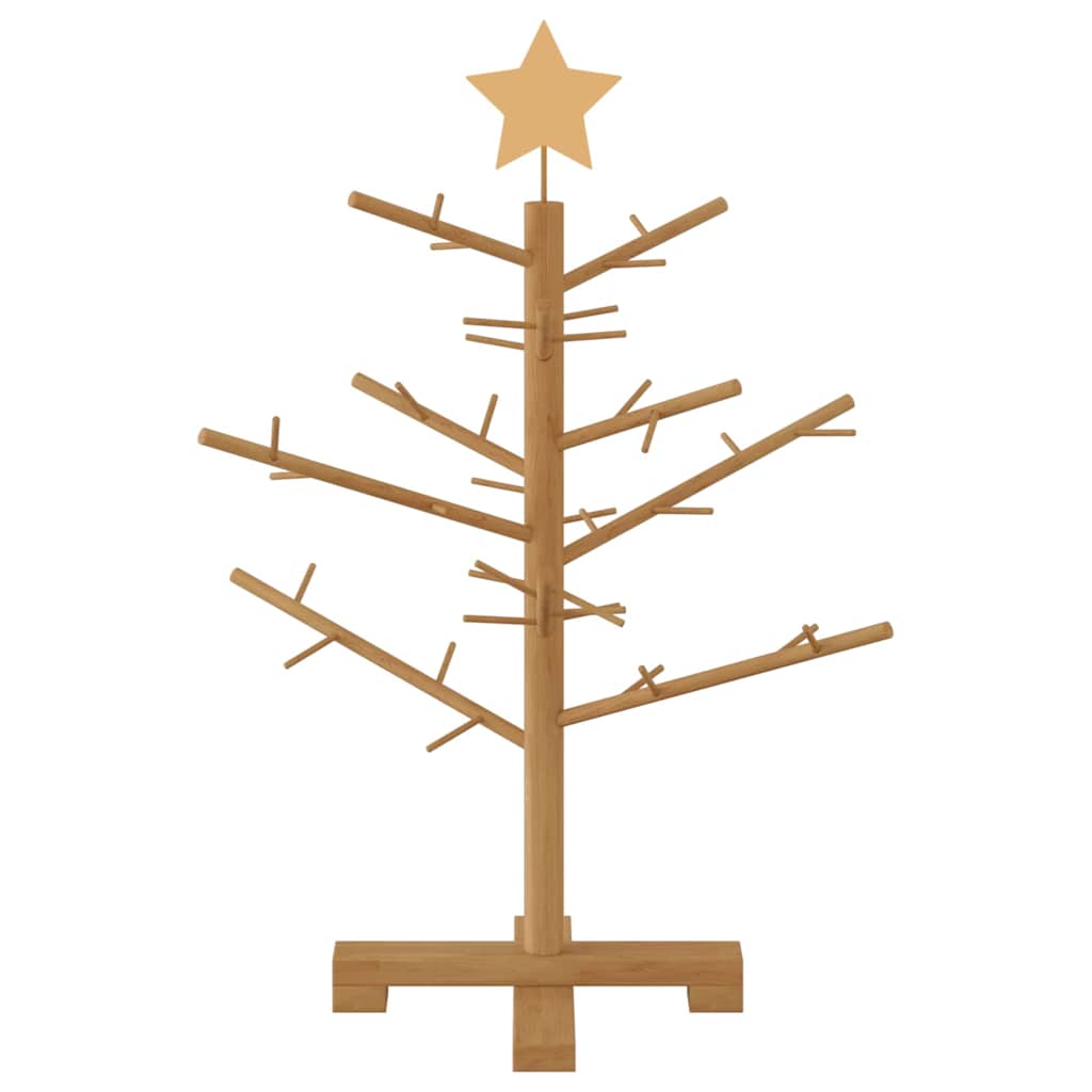 vidaXL Wooden Christmas Tree with Stand Brown 75 cm Solid pine wood