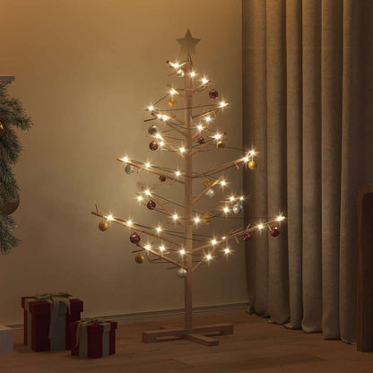vidaXL Wooden Christmas Tree with Stand Brown 125 cm Solid pine wood