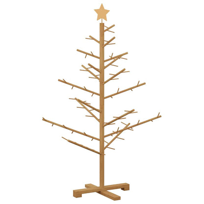 vidaXL Wooden Christmas Tree with Stand Brown 125 cm Solid pine wood