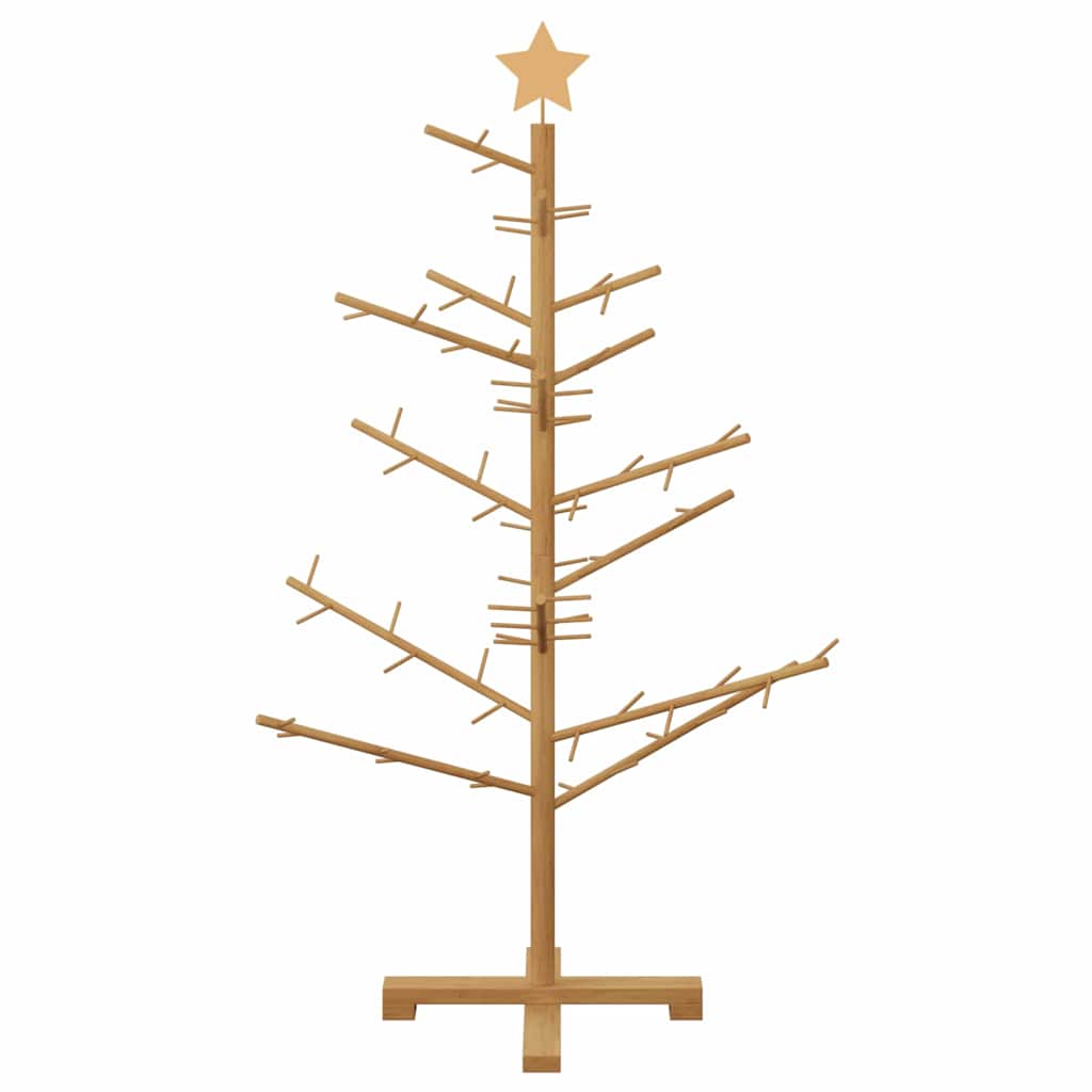vidaXL Wooden Christmas Tree with Stand Brown 125 cm Solid pine wood