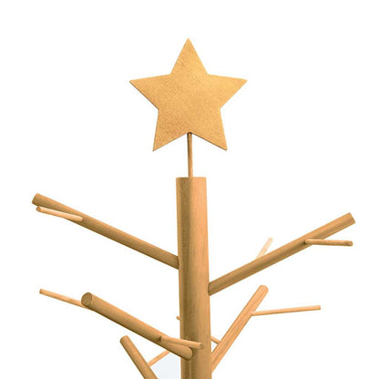 vidaXL Wooden Christmas Tree with Stand Brown 150 cm Solid pine wood