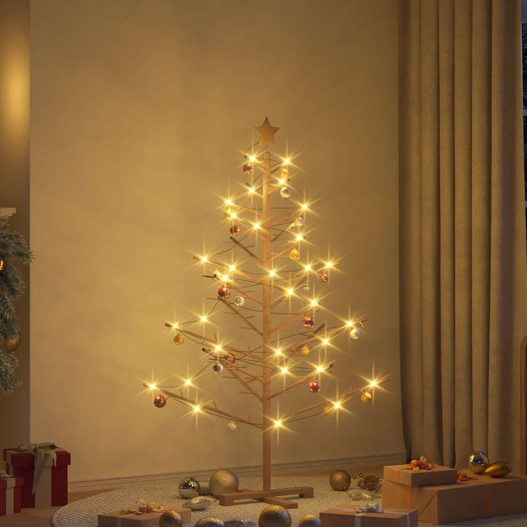vidaXL Wooden Christmas Tree with Stand Brown 150 cm Solid pine wood