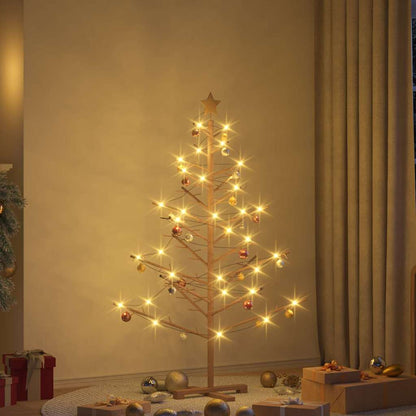 vidaXL Wooden Christmas Tree with Stand Brown 150 cm Solid pine wood