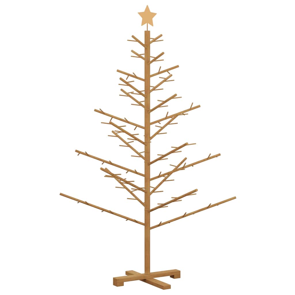 vidaXL Wooden Christmas Tree with Stand Brown 150 cm Solid pine wood