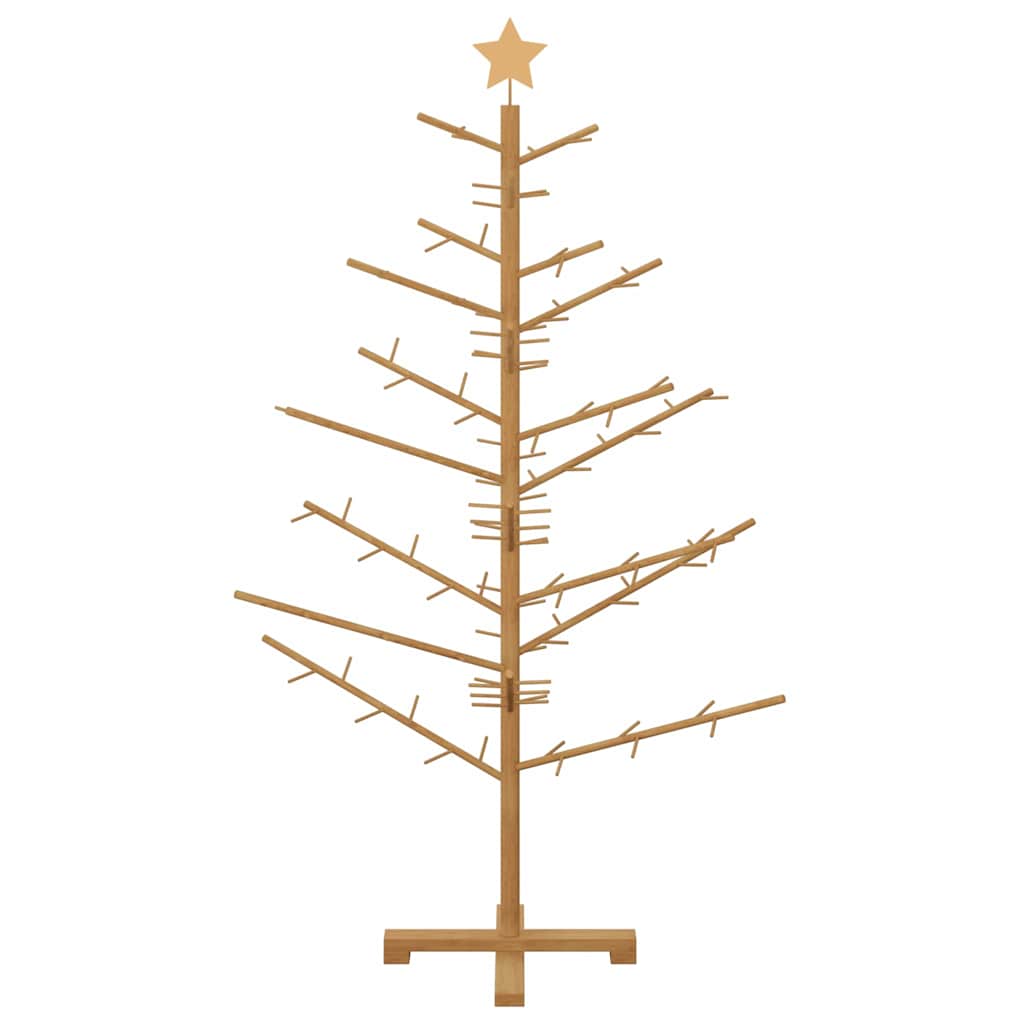 vidaXL Wooden Christmas Tree with Stand Brown 150 cm Solid pine wood