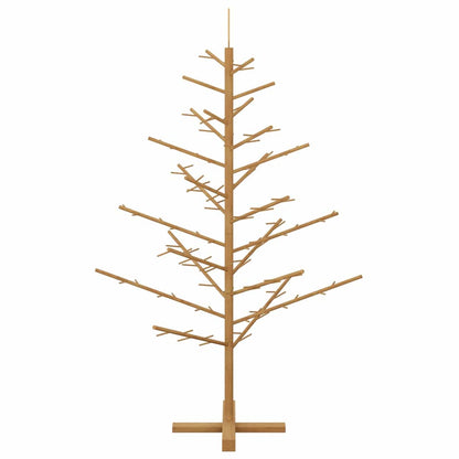 vidaXL Wooden Christmas Tree with Stand Brown 150 cm Solid pine wood