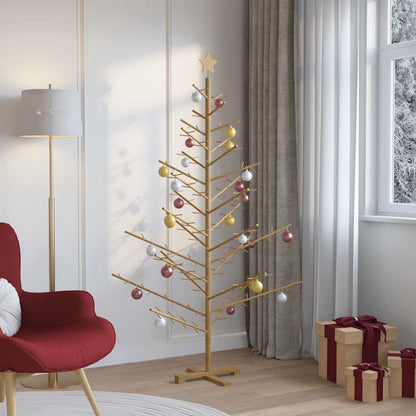 vidaXL Wooden Christmas Tree with Stand Brown 180 cm Solid pine wood