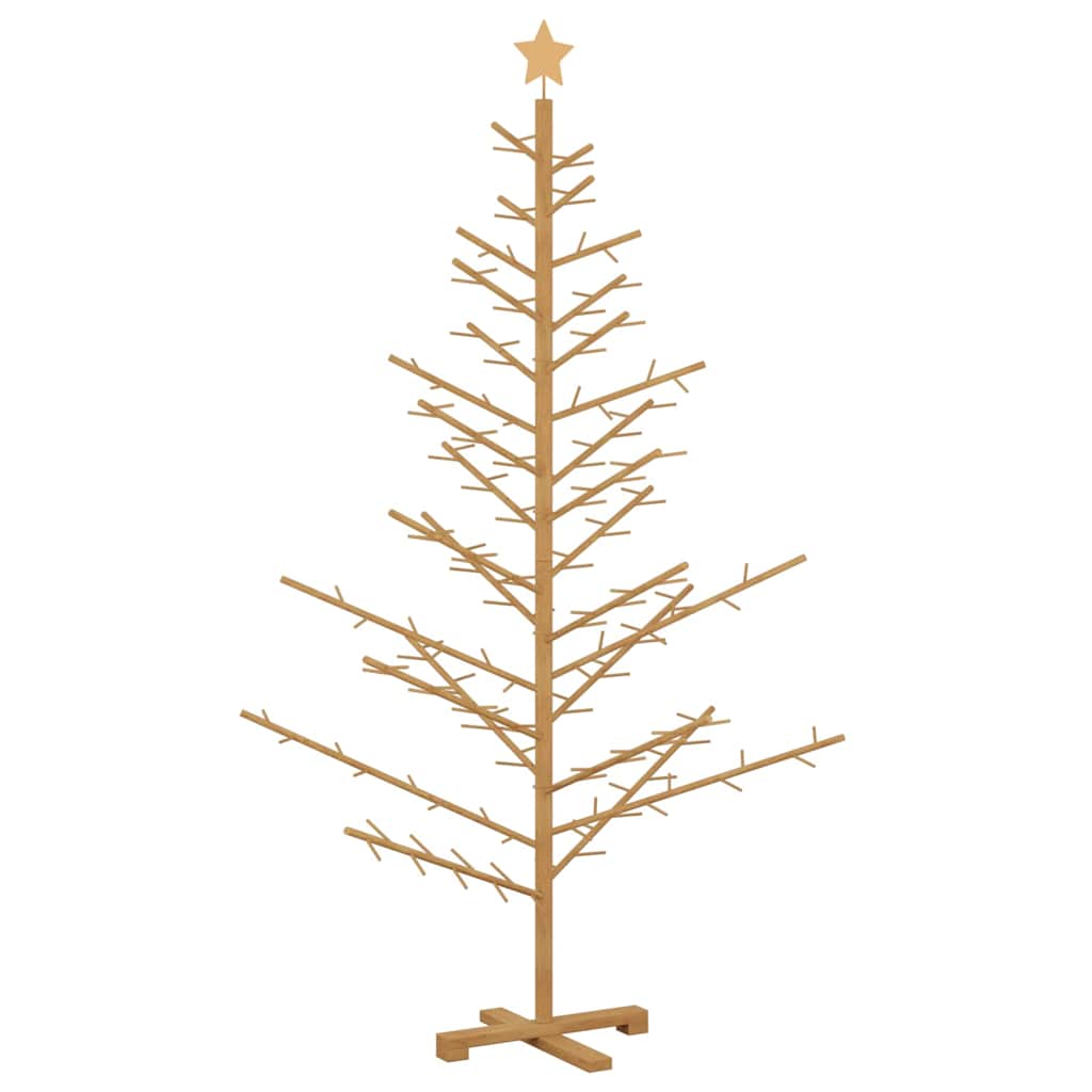 vidaXL Wooden Christmas Tree with Stand Brown 180 cm Solid pine wood