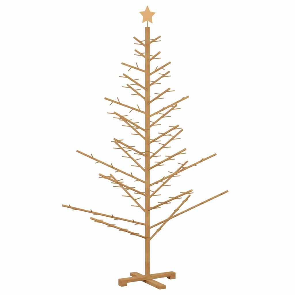 vidaXL Wooden Christmas Tree with Stand Brown 180 cm Solid pine wood