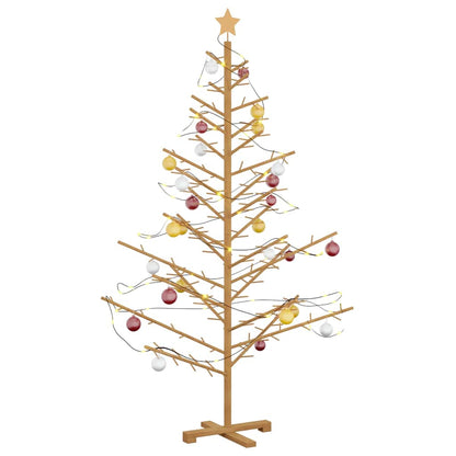 vidaXL Wooden Christmas Tree with Stand Brown 180 cm Solid pine wood