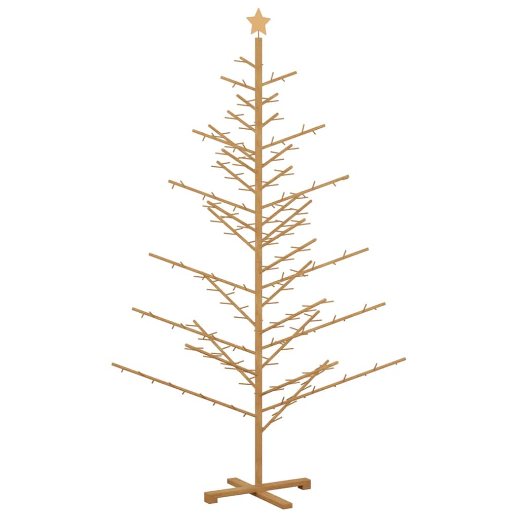vidaXL Wooden Christmas Tree with Stand Brown 210 cm Solid pine wood