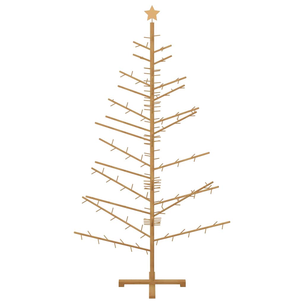 vidaXL Wooden Christmas Tree with Stand Brown 210 cm Solid pine wood