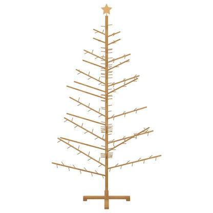 vidaXL Wooden Christmas Tree with Stand Brown 210 cm Solid pine wood