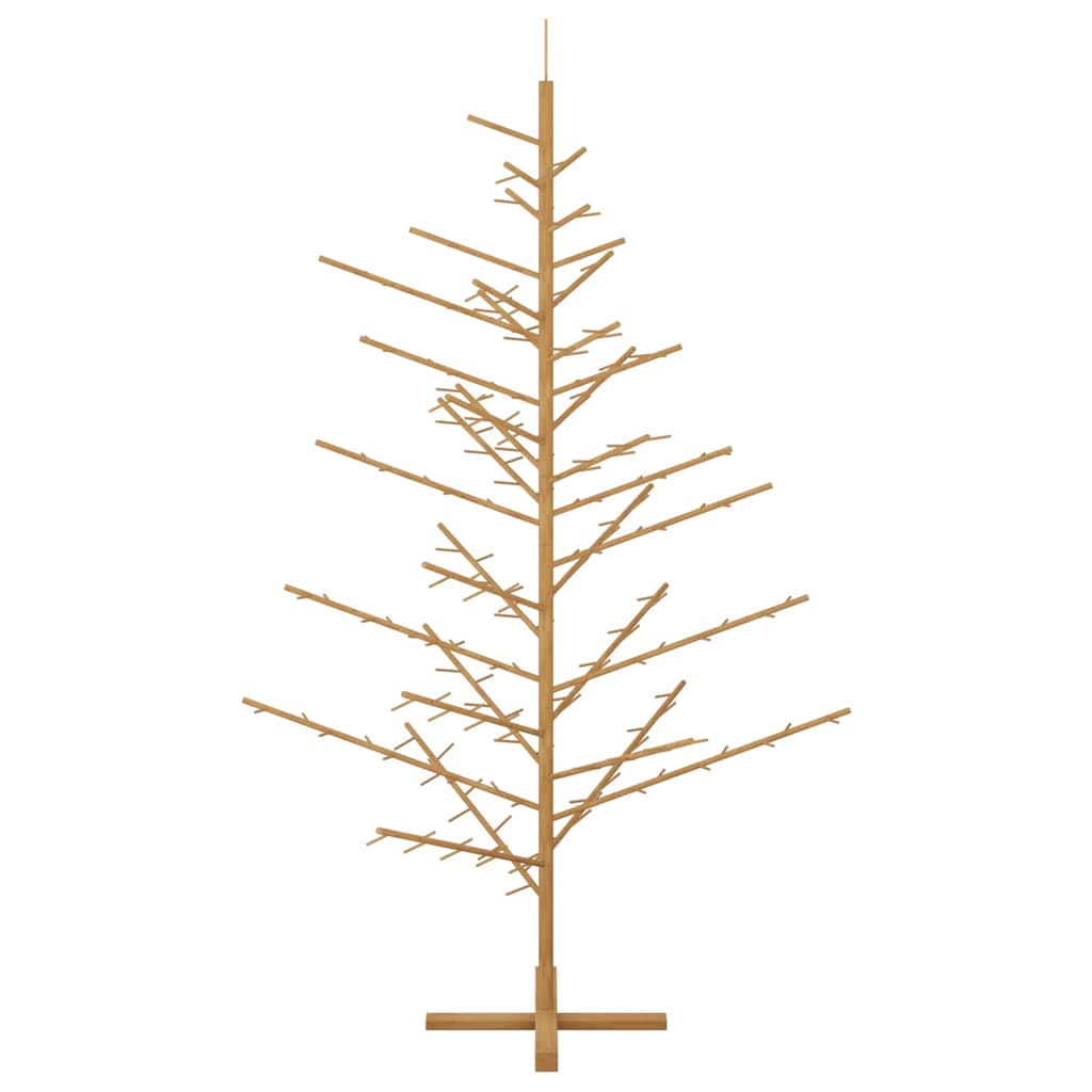 vidaXL Wooden Christmas Tree with Stand Brown 210 cm Solid pine wood