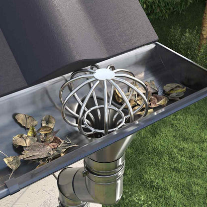 vidaXL Gutter Leaf Guard 8 pcs Silver 50 mm Stainless Steel