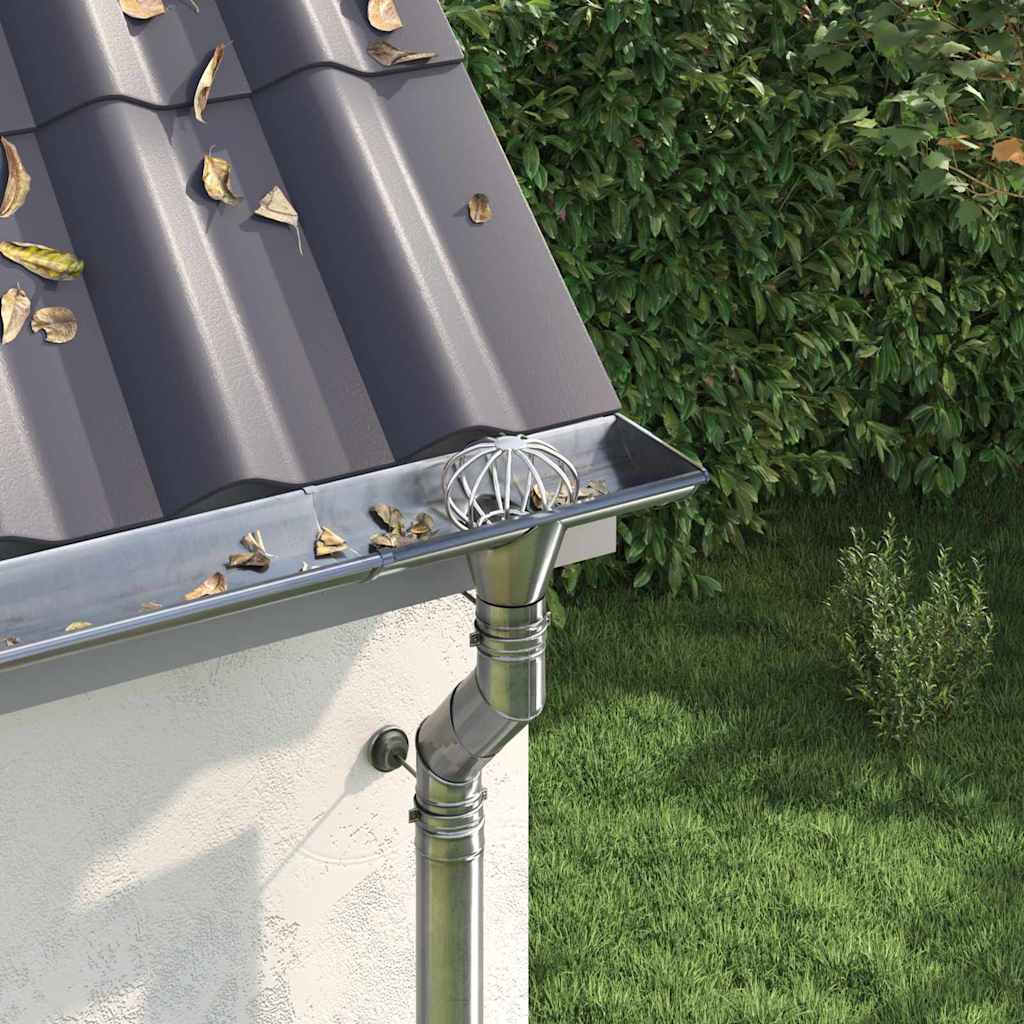 vidaXL Gutter Leaf Guard 8 pcs Silver 50 mm Stainless Steel